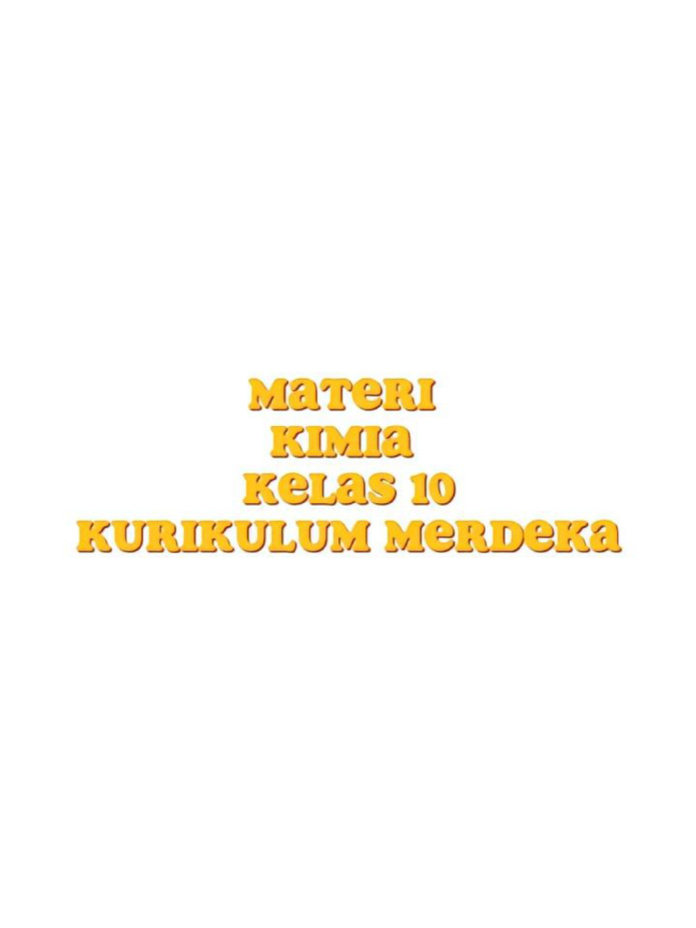 Kimia Kelas 10 Pdf