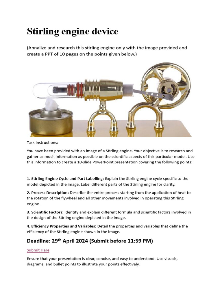 Stirling Engine Device Pdf