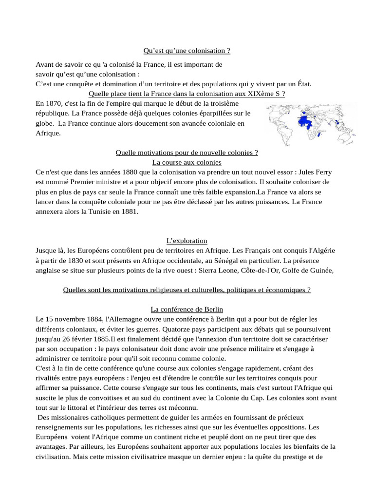 Course aux colonies en Afrique | PDF | Colonisation | Colonialisme