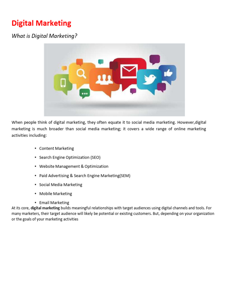 Digital Marketing Notes | PDF | Search Engine Optimization | Digital ...