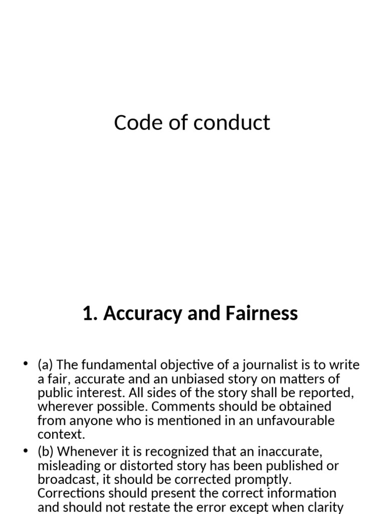 Journalist Code of Conduct Guidelines | PDF | Copyright | Plagiarism