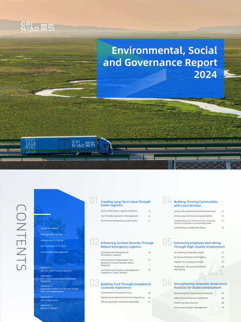 Environmental, Social and Governance Report 2024 | PDF | Logistics ...