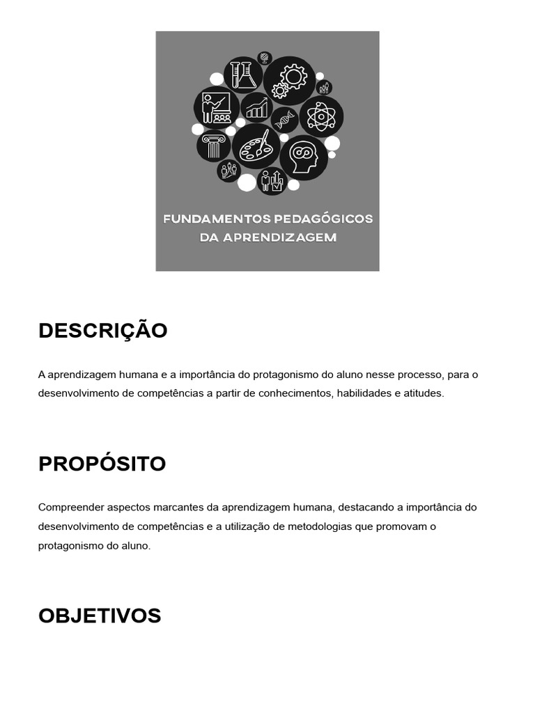 Protagonismo do Aluno na Aprendizagem | PDF | Aprendizado | Pedagogia