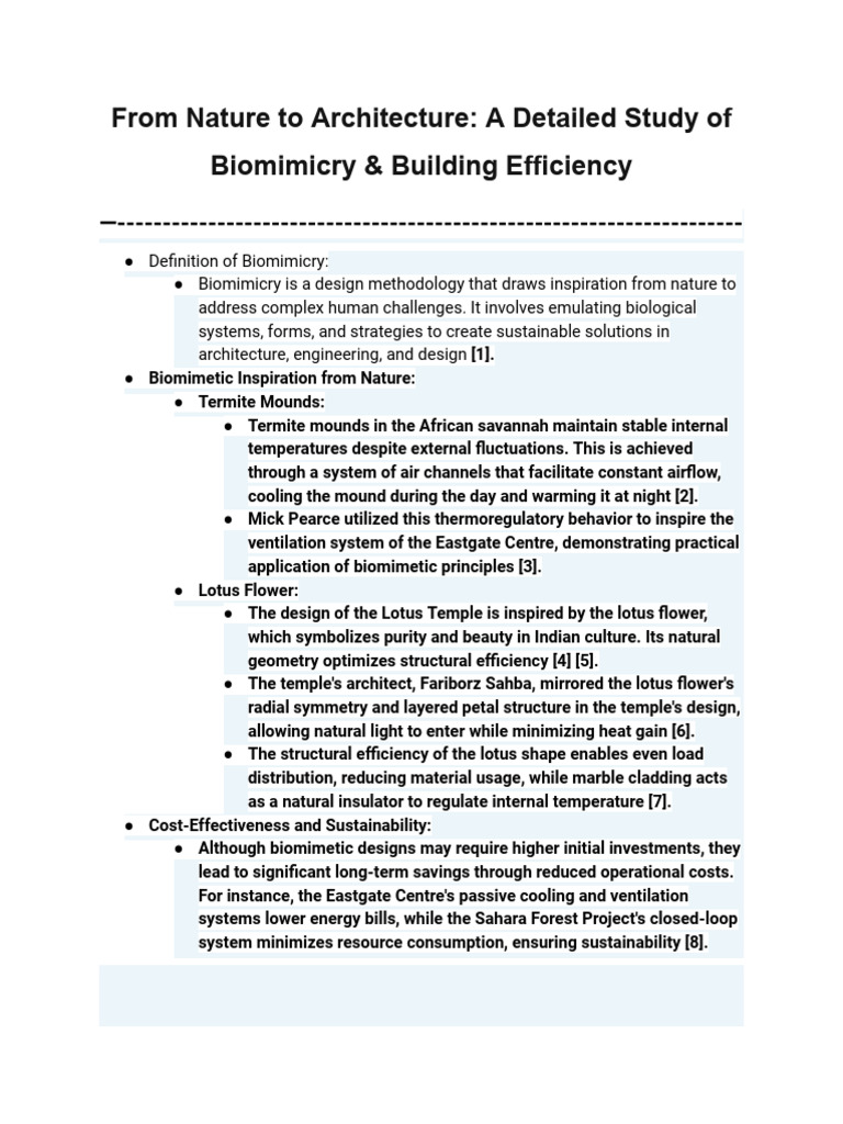 From Nature To Architecture - A Detailed Study of Biomimicry & Building ...