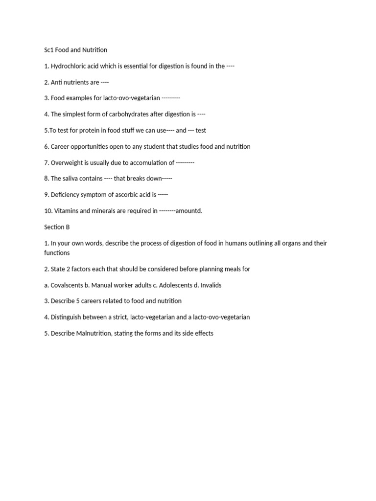 Food And Nutrition Pdf