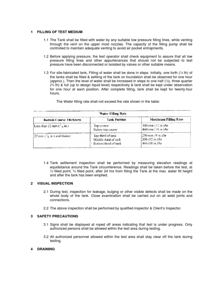 Sample Hydro Test Procedure PDF Valve Hydraulic Engineering