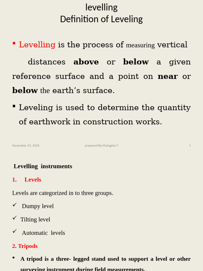 Levelling Measurment Ar | PDF | Metrology