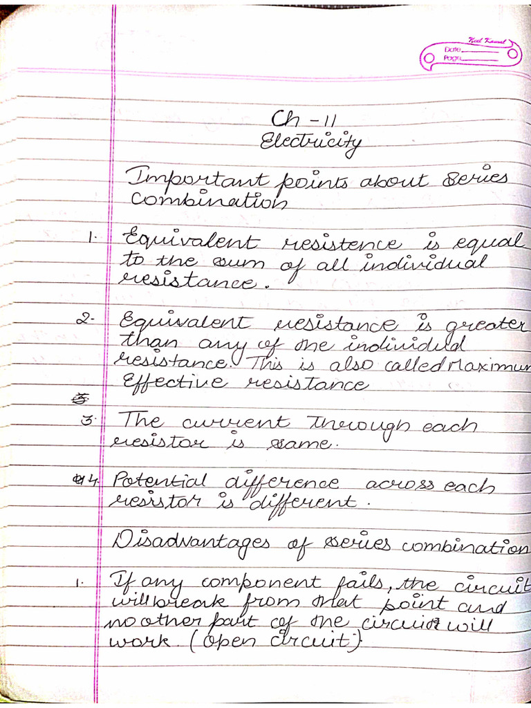 Electricity Notes 2 | PDF