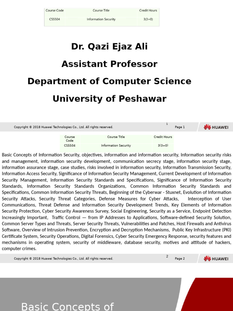 L2. Basic Concepts of Information Security | PDF | Security | Computer ...