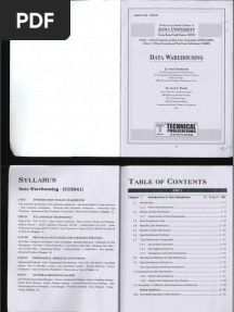 Ccs341 Data Warehousing Technical Publication