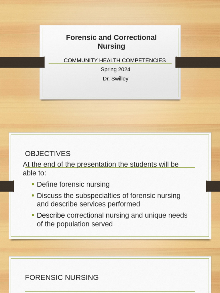 Forensic and Correctional Nursing - Fall24 | PDF | Social Science ...