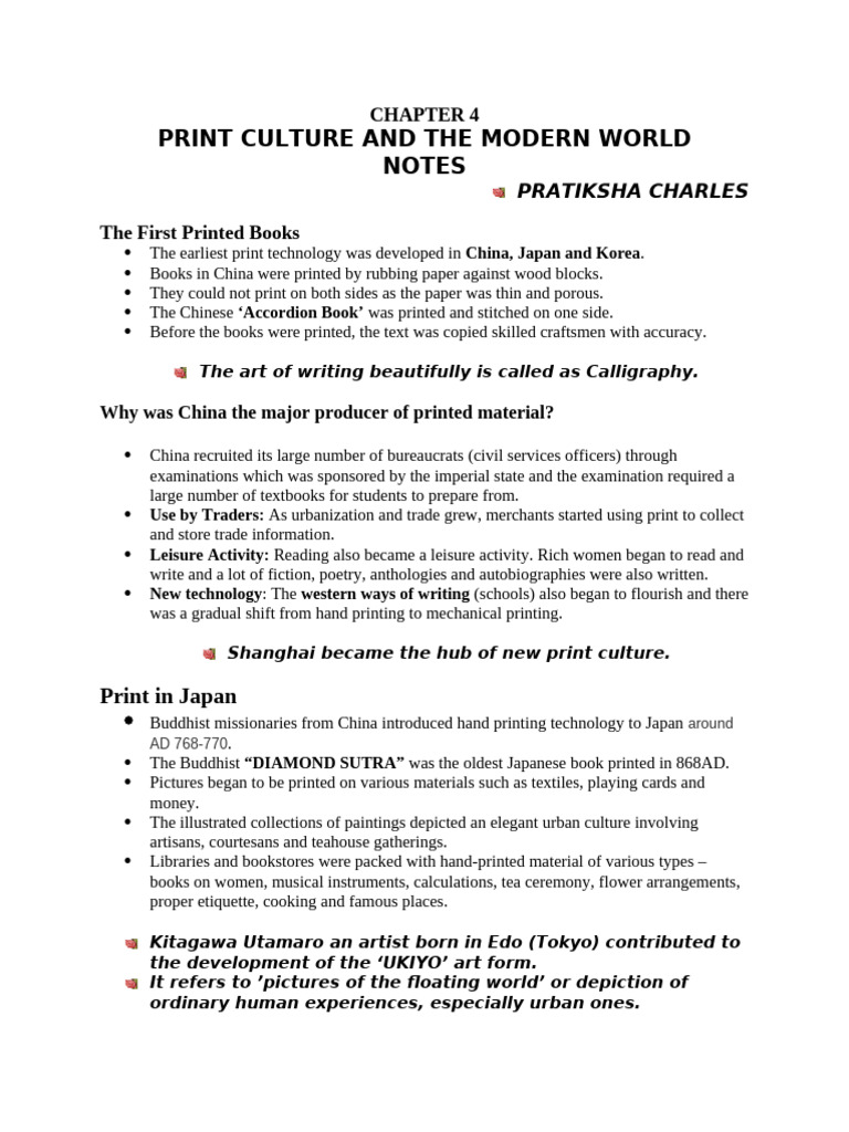 L 5 print culture notes pdf books printing