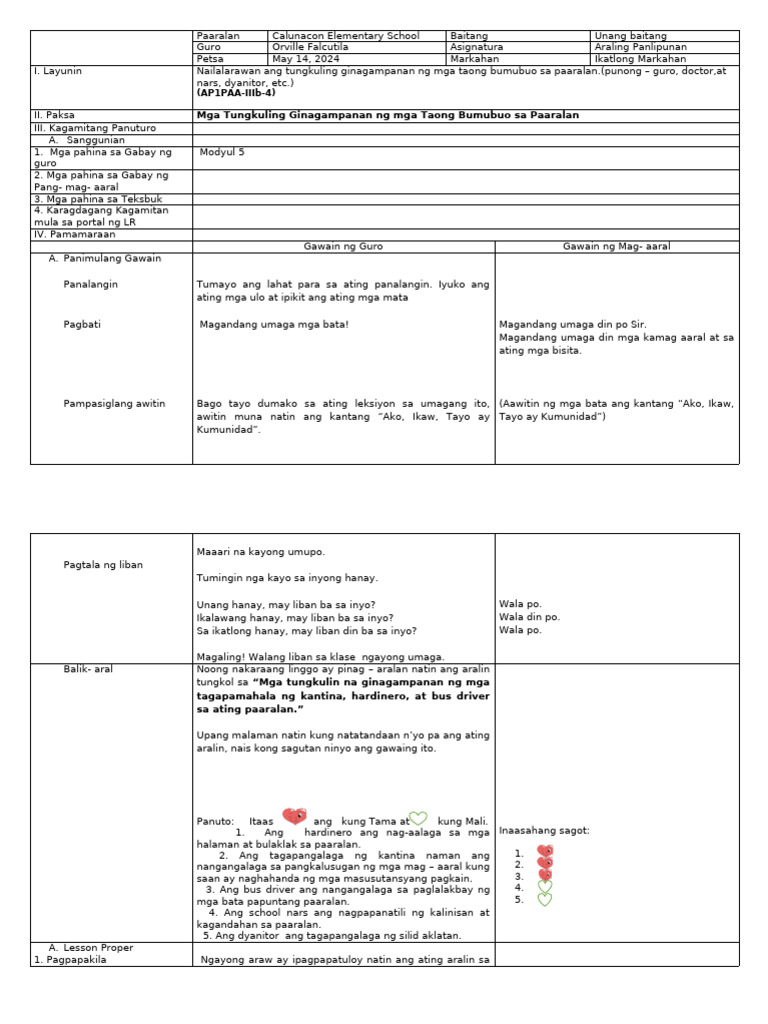 Lesson Plan Final Pre Final Demo | PDF