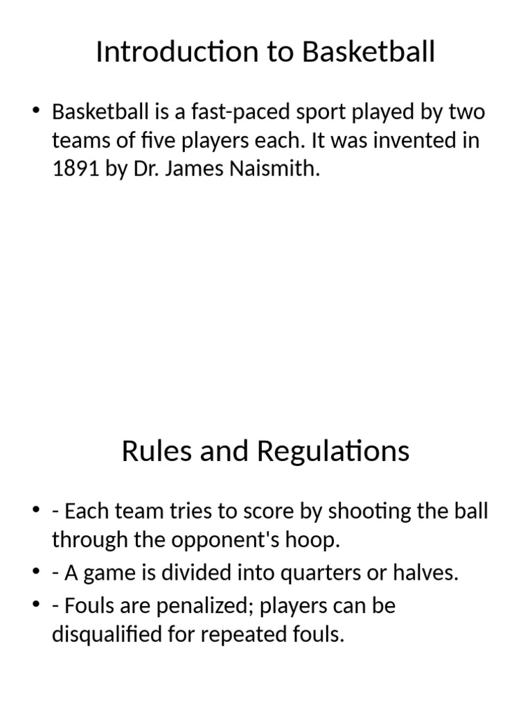 Introduction to Basketball Basics | PDF | Sports & Recreation