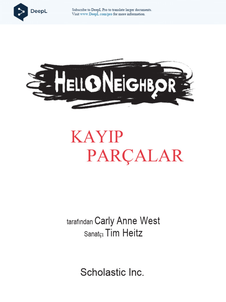 Hello Neighbor Excerpt TR | PDF