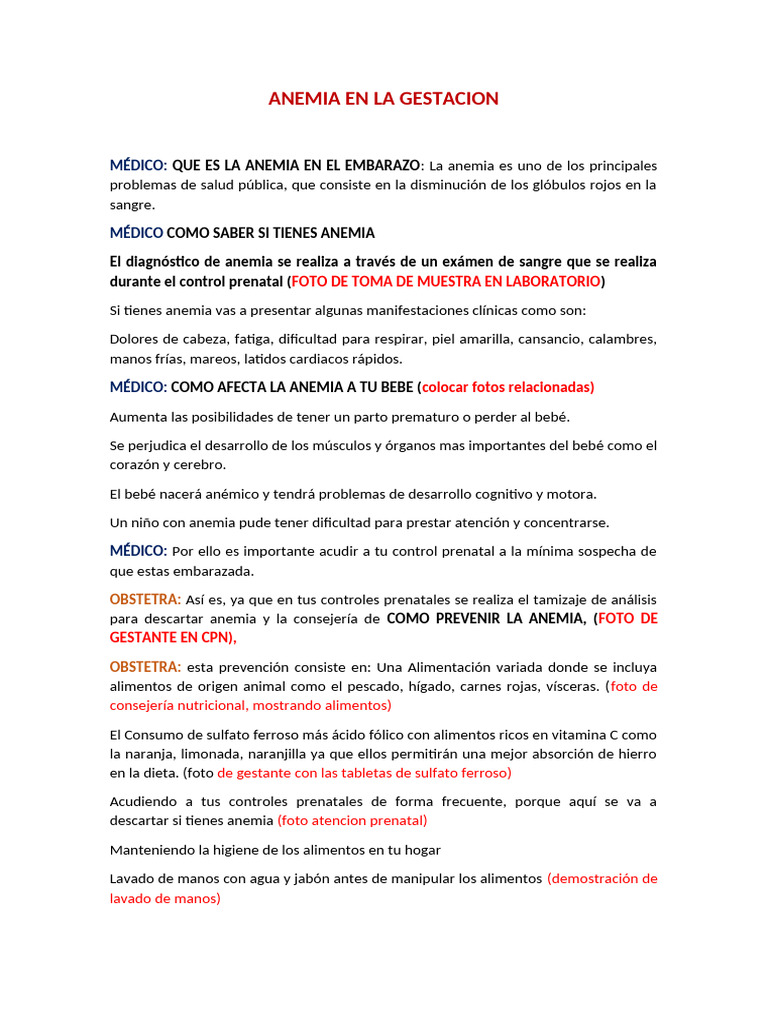 Anemia en el Embarazo: Prevención y Riesgos | PDF | Anemia | El embarazo