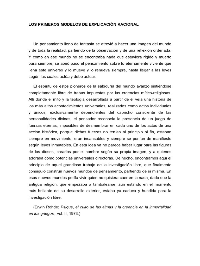 Comentario De Texto Filosof a 1 Bachillerato PDF