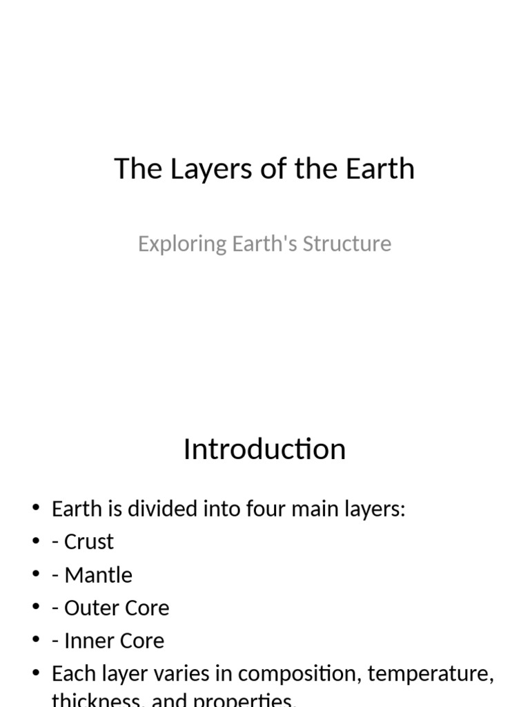 Earth's Four Layers Explained | PDF