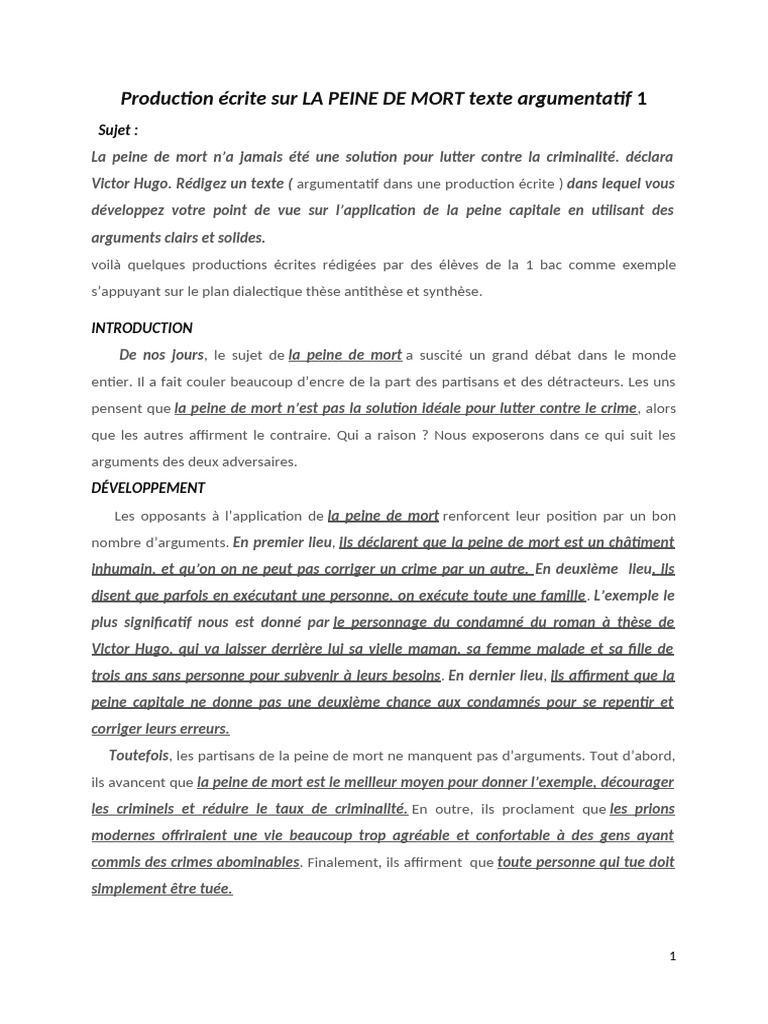 Arguments sur la peine de mort | PDF | Peine capitale | Crimes