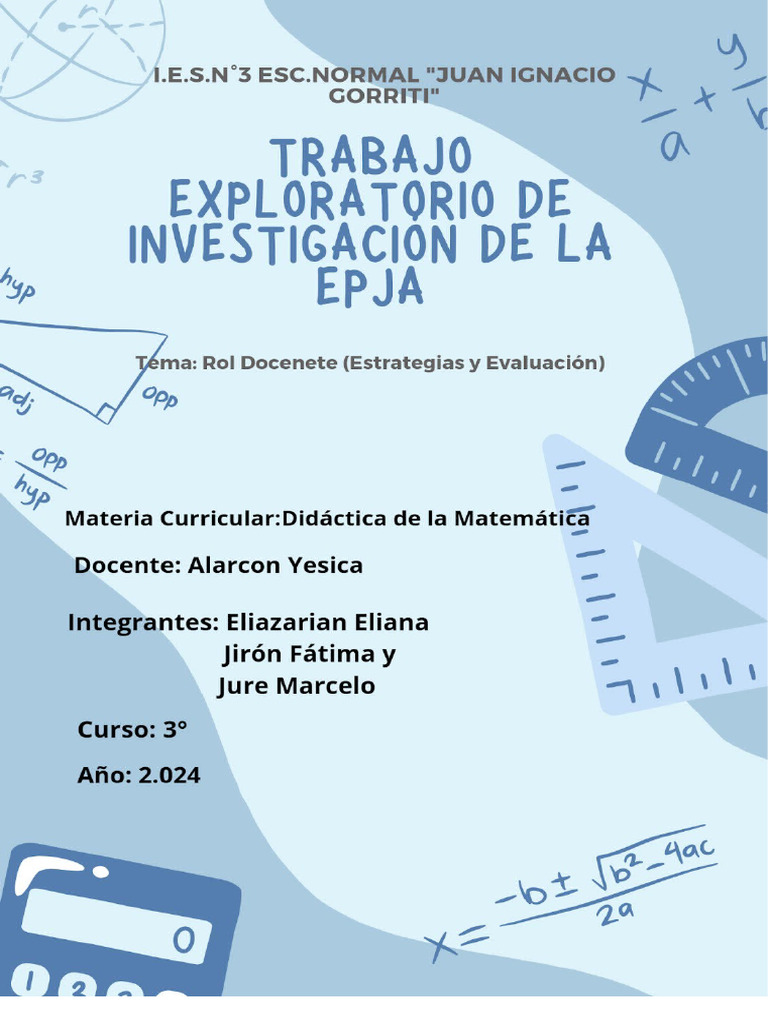 Informe Final Matematicas | PDF | Enseñando | Aprendizaje