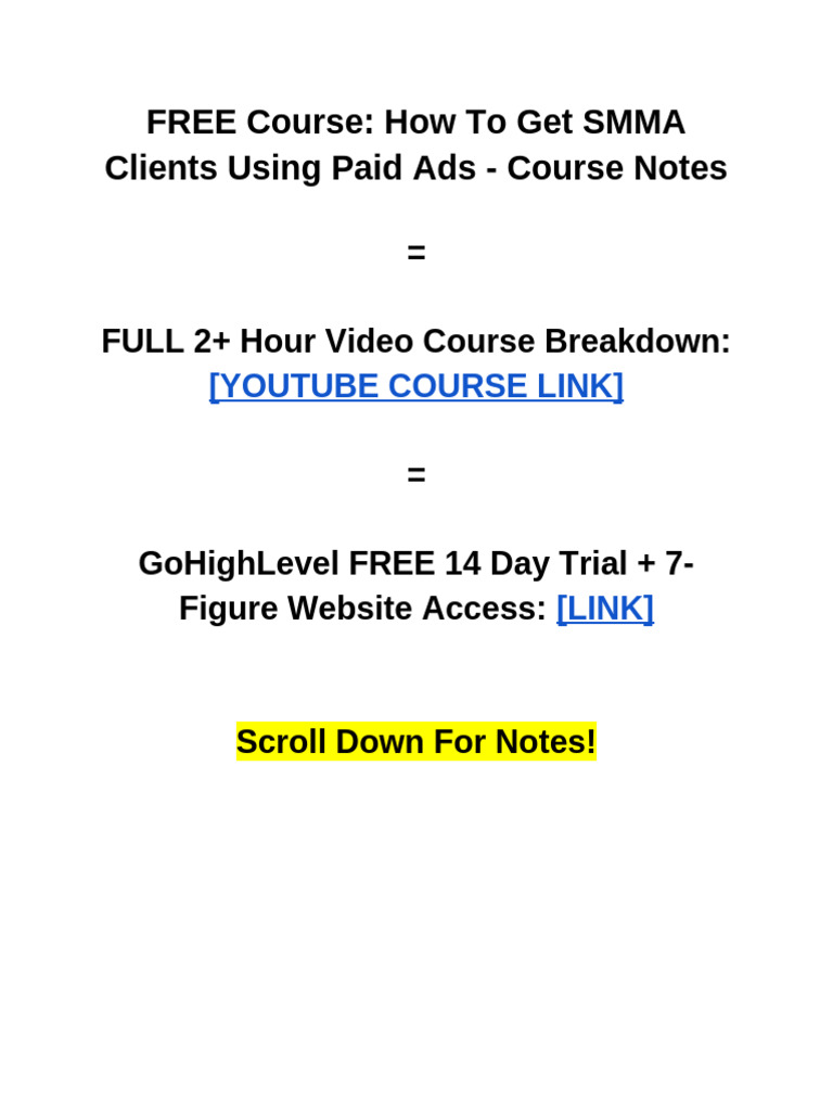 SMMA Client Acquisition via Paid Ads | PDF | Advertising | Performance ...
