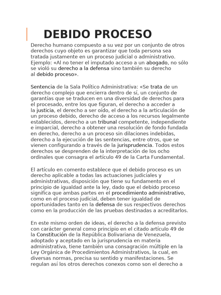 Debido Proceso | PDF | Debido al proceso | Caso de ley