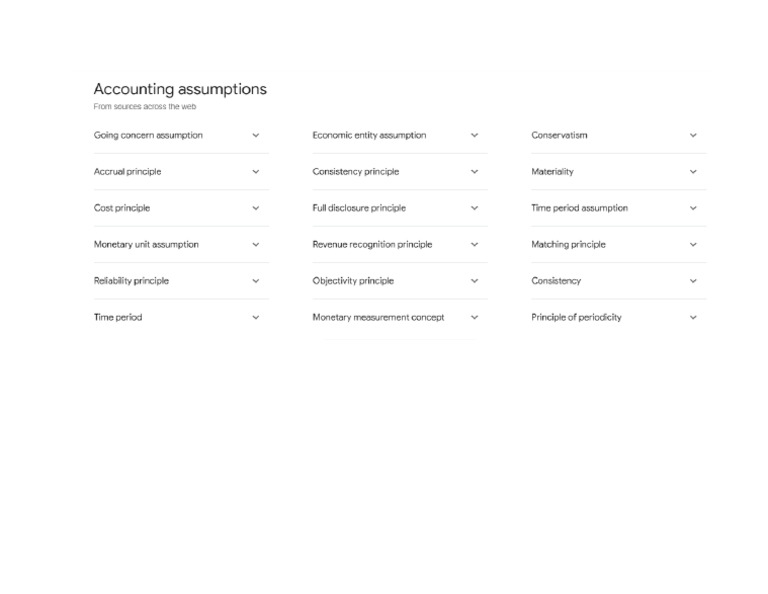 Accouting Assumptions | PDF
