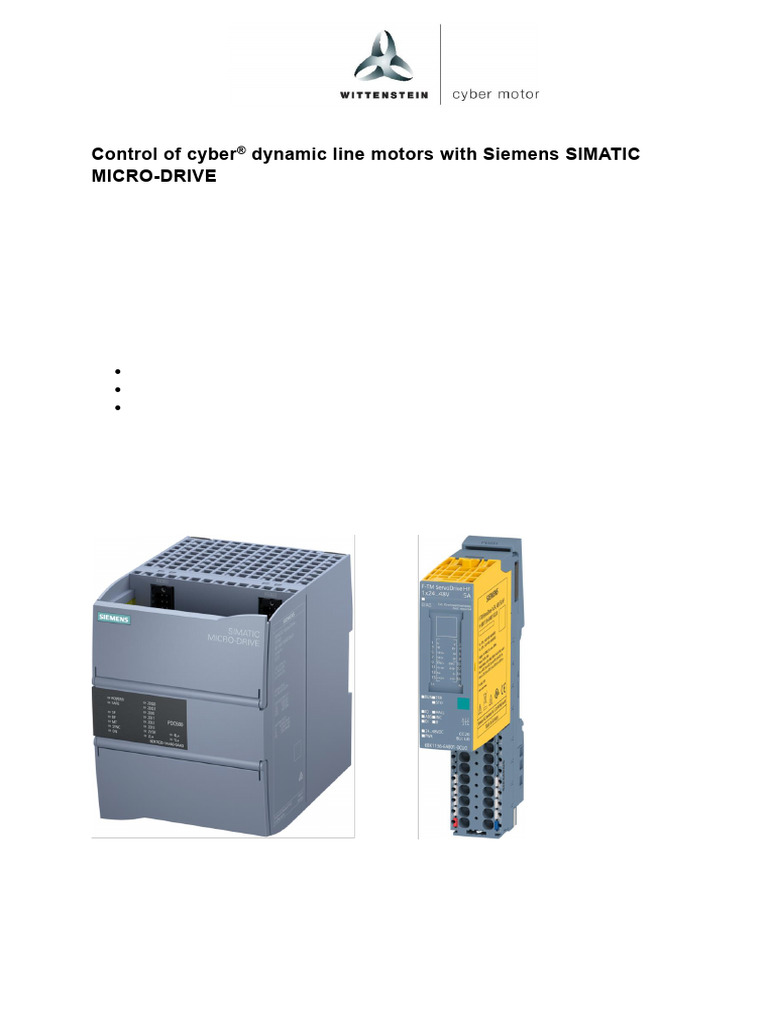 En Dynamic Line Siemens Micro-Drive Rev01 | PDF | Electricity ...