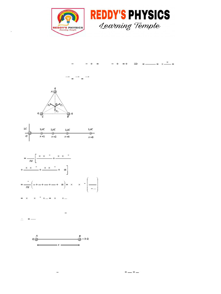 Electrostatics E1 Solutions Guide | PDF | Materials Science | Physics