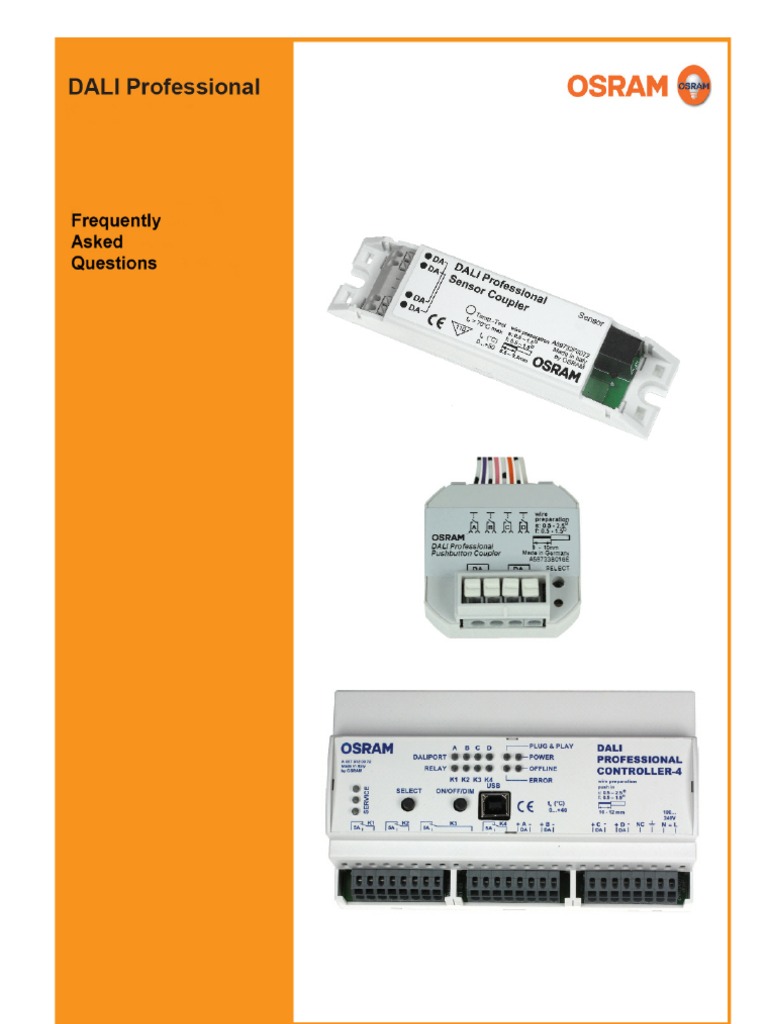 DALI PRO FAQ: Wiring, Devices, Setup | PDF | Switch | Usb