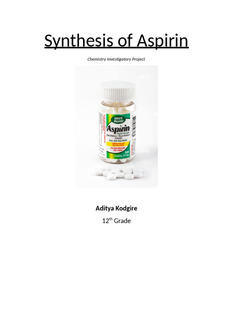 Chem Investigatory Project | PDF | Aspirin | Nonsteroidal Anti ...