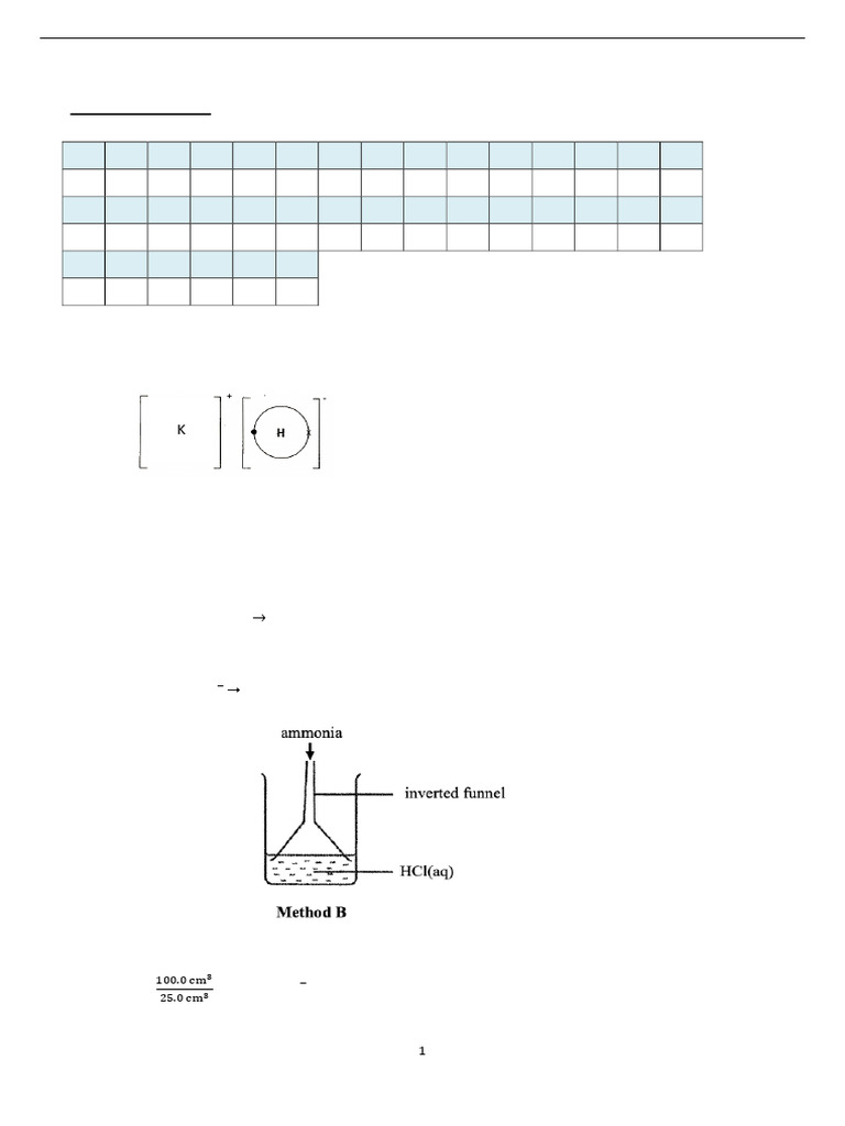 2020 2021 2nd Term Exam Paper 1 Marking Scheme PDF | PDF | Chemical ...