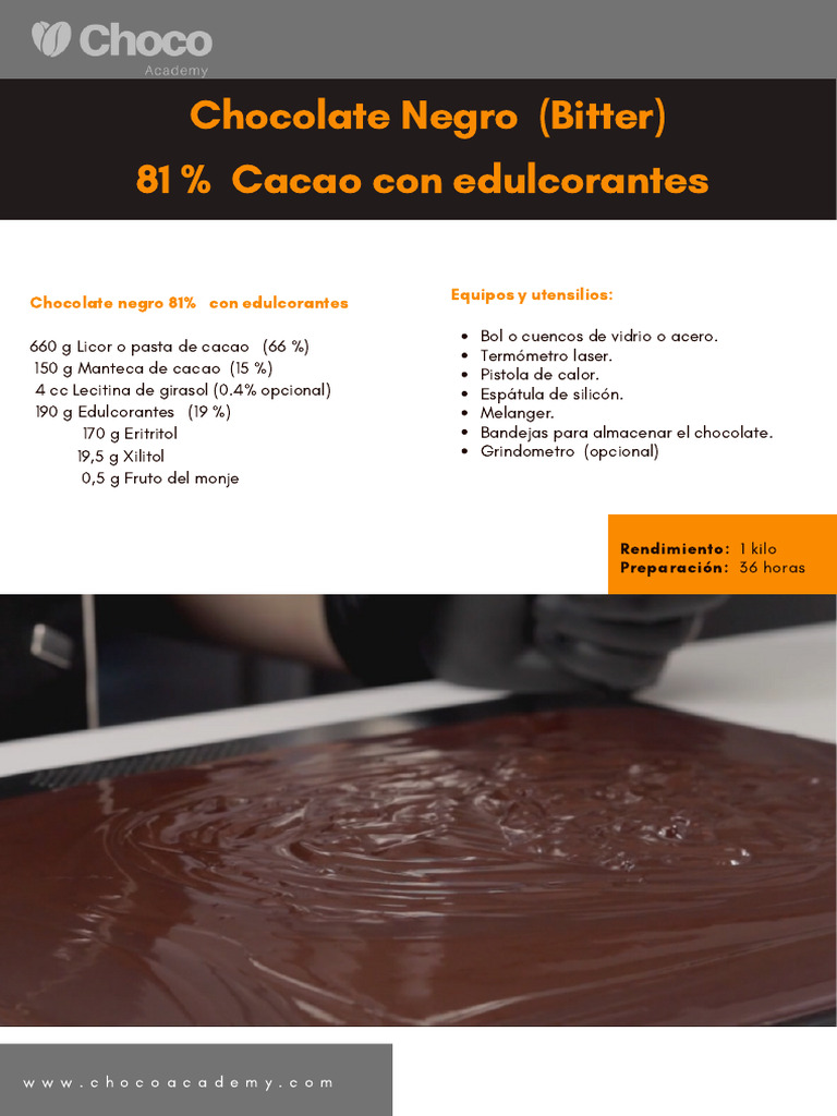Formulacio N+chocolate+81%+bajo+en+calori As | PDF