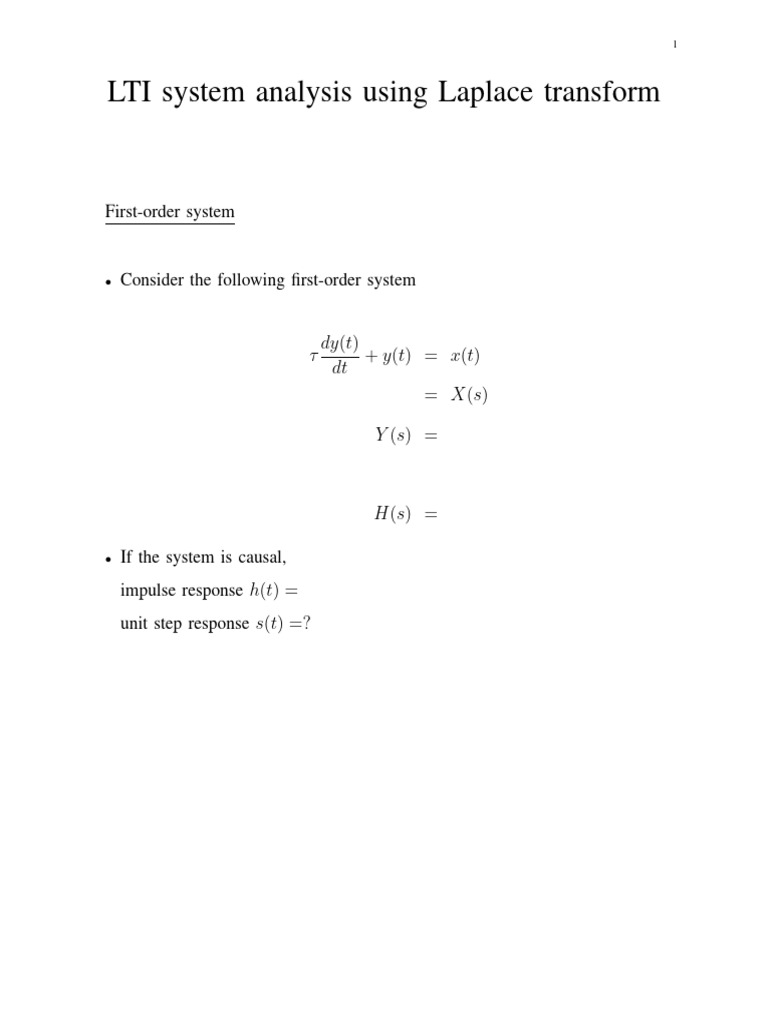 03-2 LTI System Analysis | PDF | Laplace Transform | Electrical Circuits