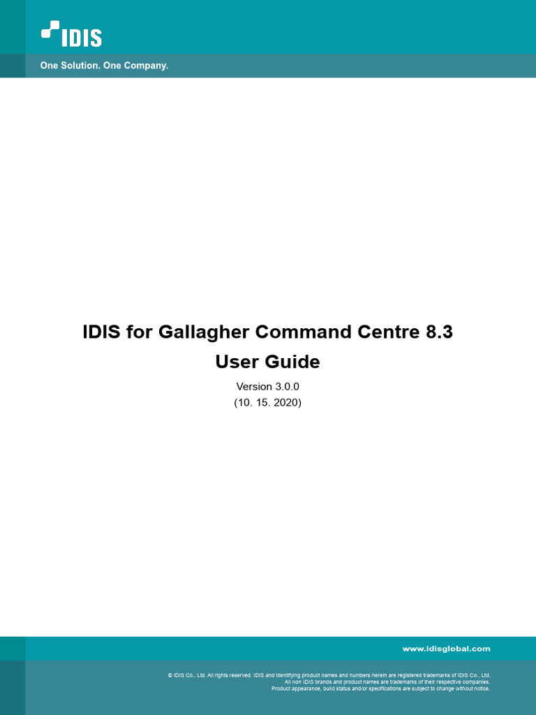 IDIS For Gallagher Command Centre User Guide | PDF | Display Resolution ...
