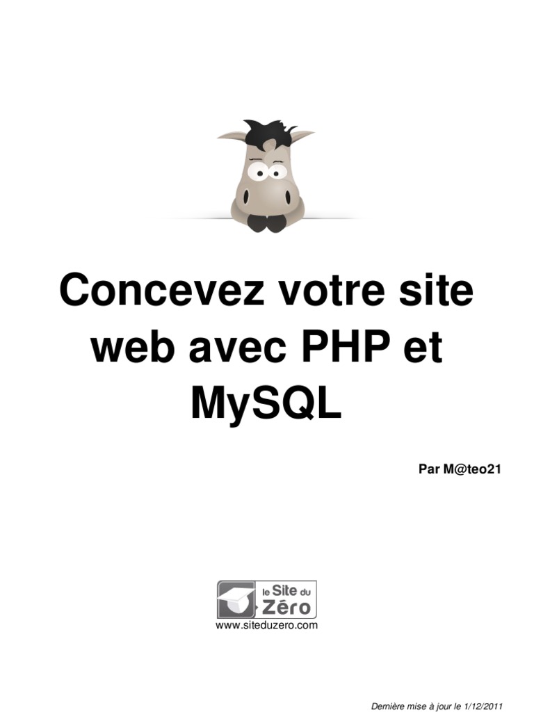 Créez un site web avec PHP et MySQL | PDF | PHP | Sites web