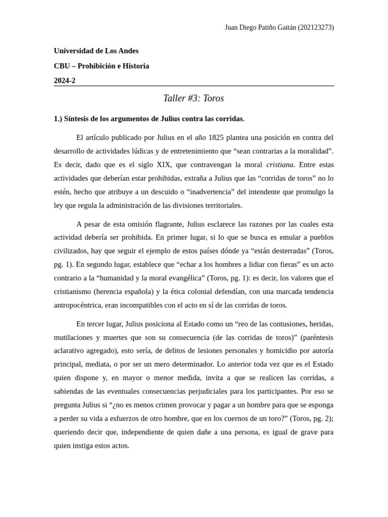 Argumentos sobre las corridas de toros | PDF | Toreo | Moralidad
