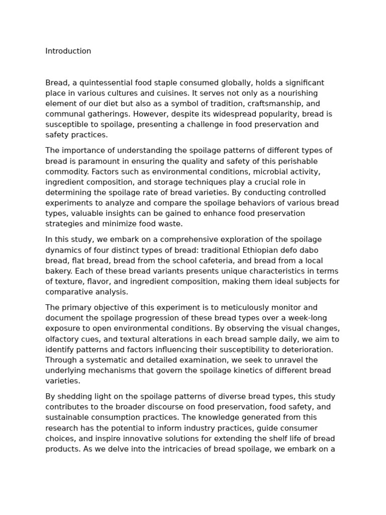 bread lab | PDF | Decomposition | Mold