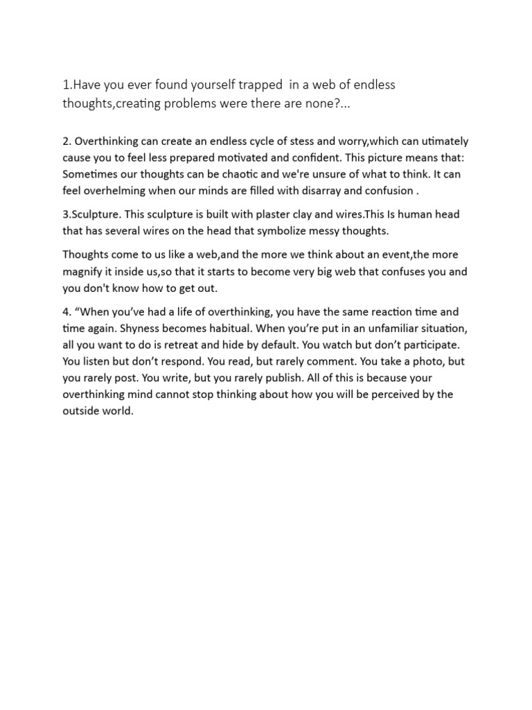 Overthinking | PDF