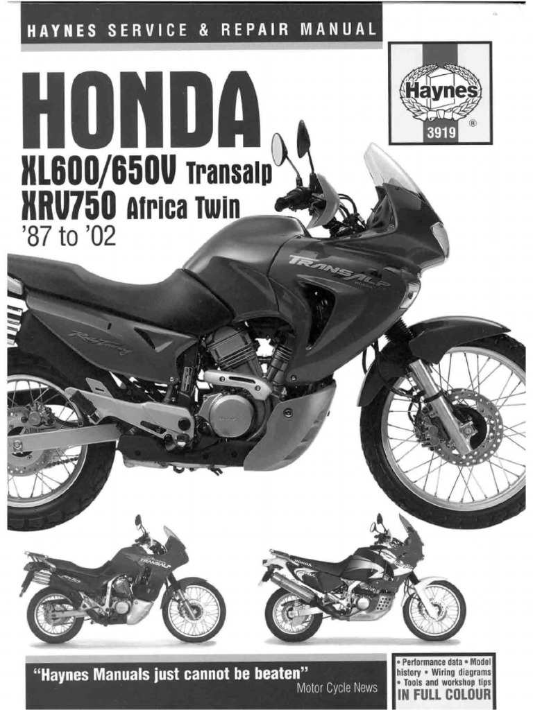 Honda XRV 750 Africa Twin & XL 600-650V Transalp (1987-2002