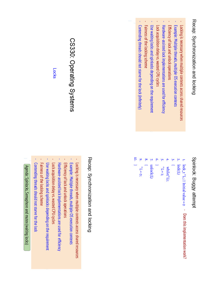 Understanding Spinlocks and Mutexes in OS | PDF | Computer Programming ...