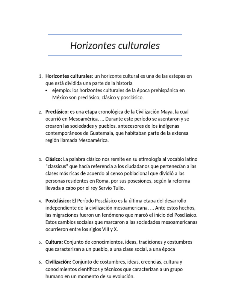 Horizontes Culturales | PDF
