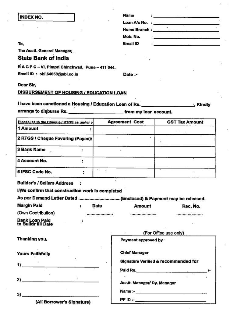 Sub Disb Form | PDF
