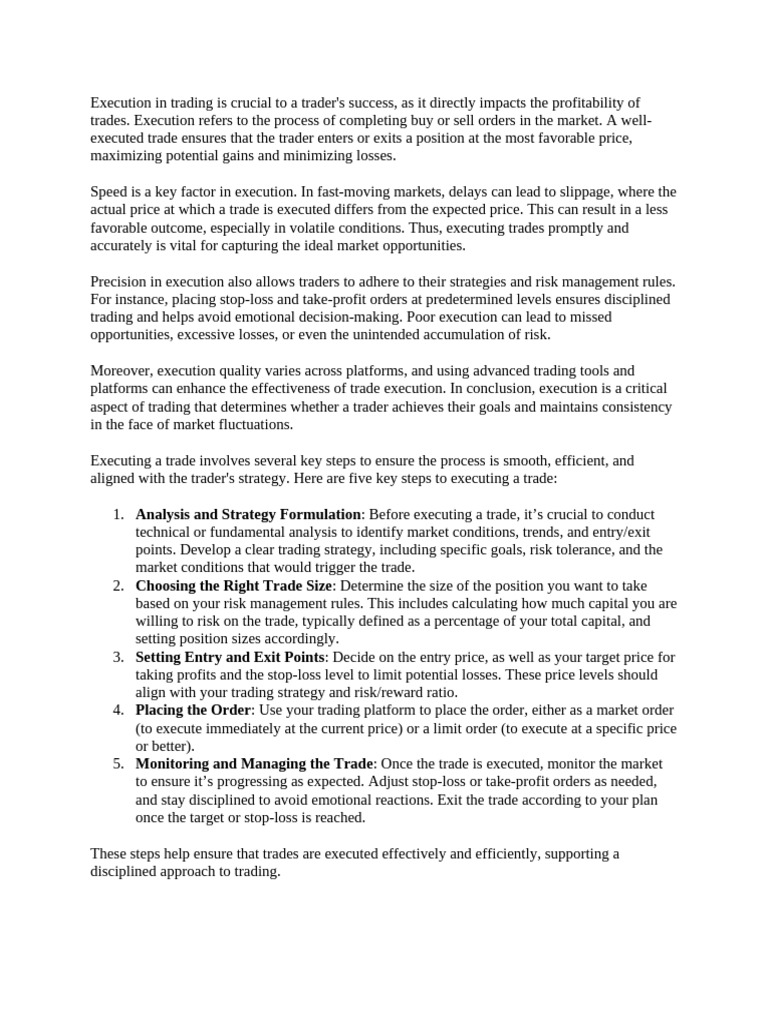 EXECUTION MANAGEMENT SYSTEM TRADING intelligence overview