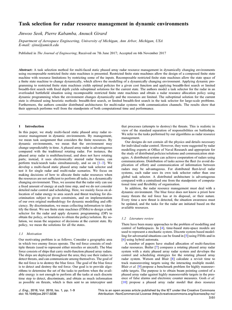Tje 2 BF 00738 | PDF | Radar | Scheduling (Computing)