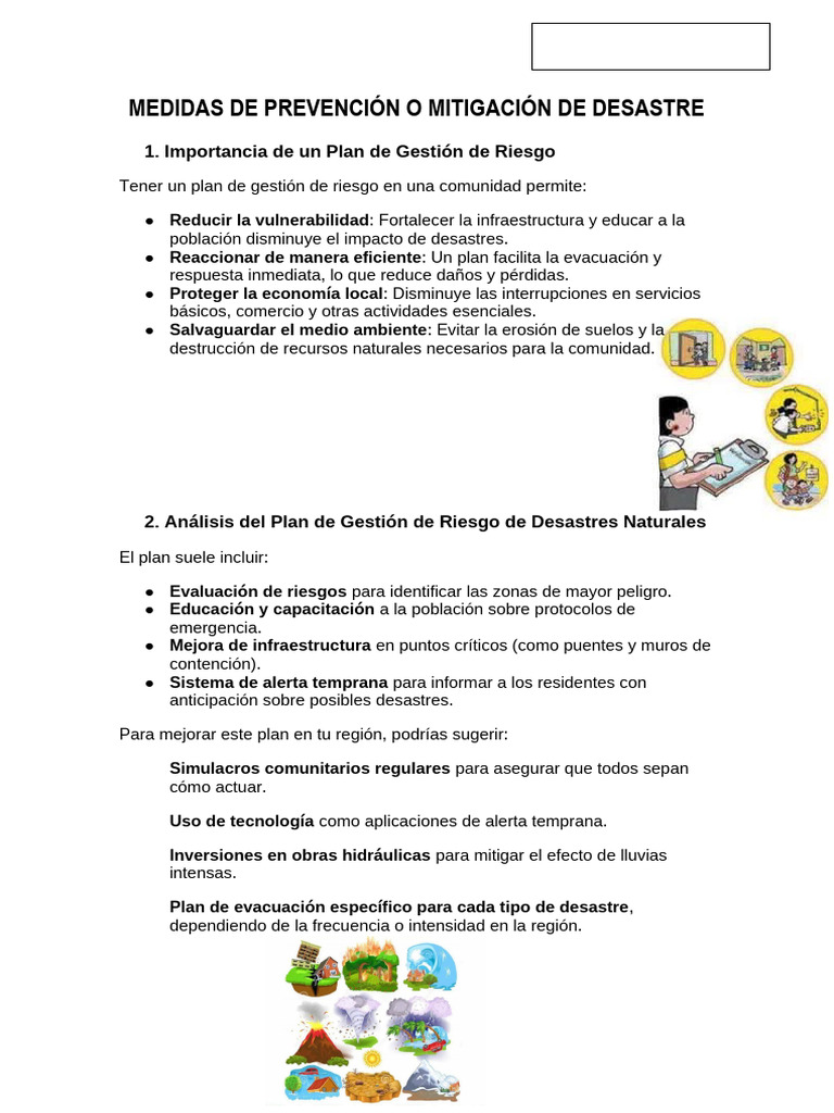 Plan de Gestión de Riesgo de Desastres | PDF | Inundar | Desastres ...