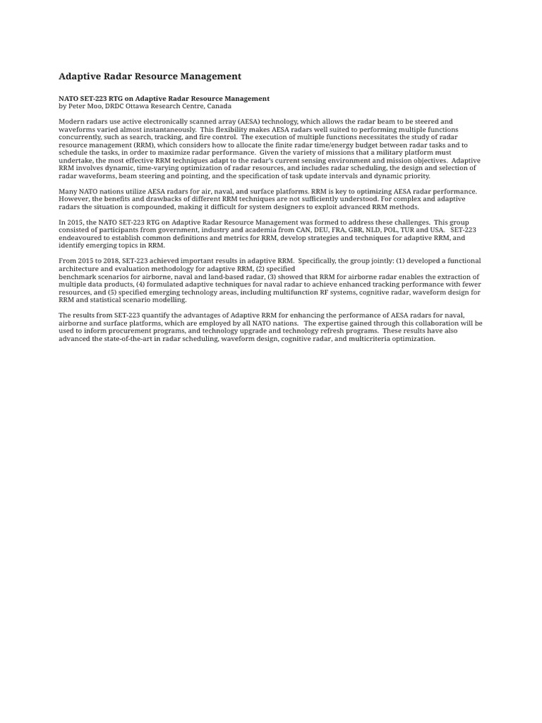 STO News PDF Radar Mathematical Optimization