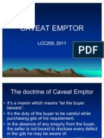 Doctrine of Caveat Emptor and Hire Purchase Law