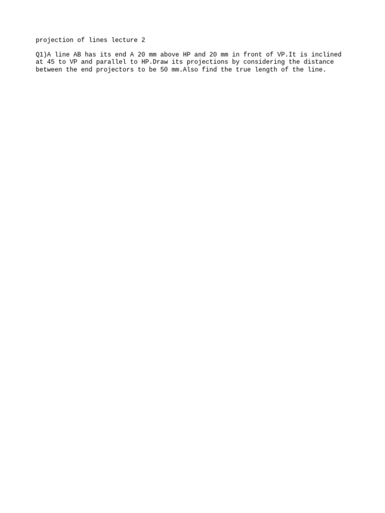 Line Projections Lecture 2 | PDF