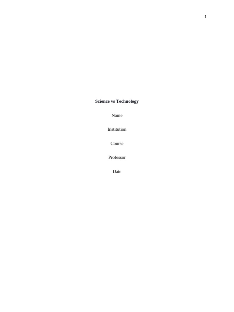 Science and Technology | PDF | Science